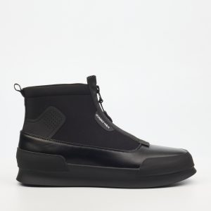 Valentino 20 Faux Leather / Lycra Ankle Boots - Black