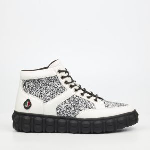 Pigale 12 Rhinestone Ankle Boots - White