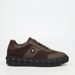 Pigale 13 Faux Nubuck / Faux Suede Sneakers - Chocolate