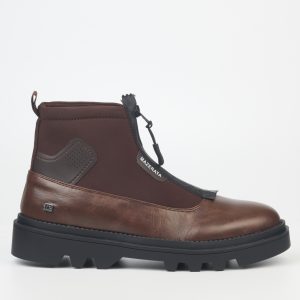 Vinchey 9 Faux Leather / Lycra Ankle Boots - Chocolate